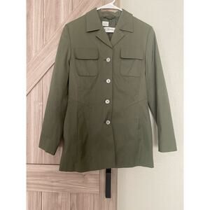 Coordinates Olive button front jacket med